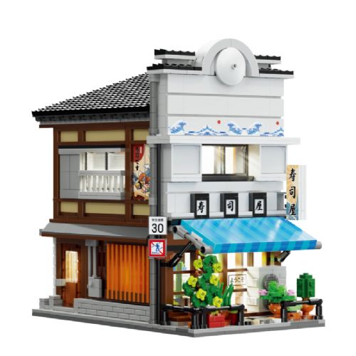 Sestavljiv model CaDA Japonska Sushi trgovina C66018W, 1665 kosov, USB osvetlitev z 8 efekti, modularna zasnova