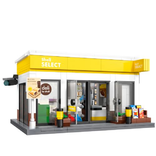 Trgovina CaDA Shell Select, model C66027W, 303 kosov, licenciran model, gibljiva vrata, podrobna notranjost