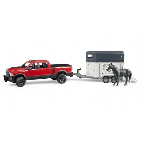 BRUDER RAM 2500 Power wagon s prikolico za konja (02501)