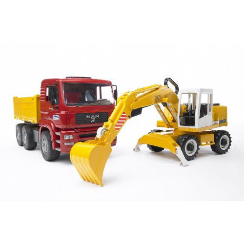 BRUDER MAN Kamion z bagrom (02751)