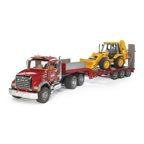 BRUDER MACK Granite LKW z bagrom JCB 4CX (02813)