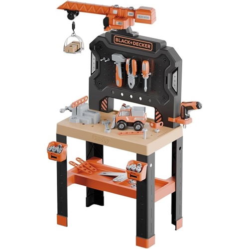 Delovna miza z žerjavom Simba-Dickie Black+Decker , od 3. let, plastika