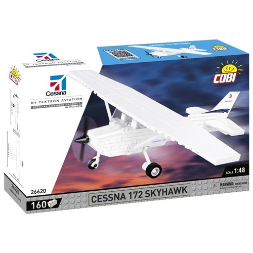 Gradbena igrača Cobi Cessena 172 Skyhawk, bela