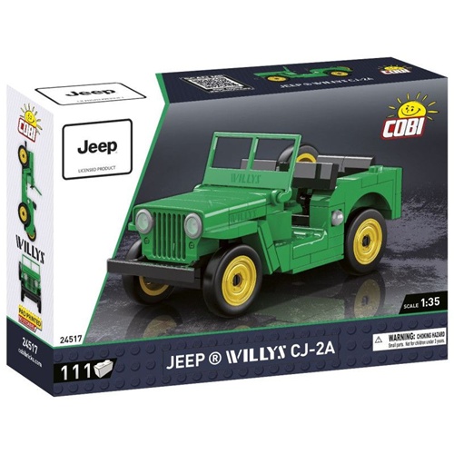 Gradbena igrača Cobi Jeep Willys CJ-2A (zelena)