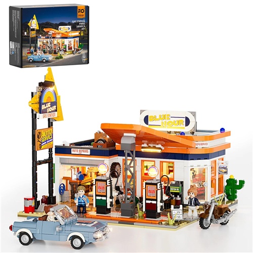 Gradbene kocke Lumibricks Bencinska črpalka, 1608 kos, od 16. let