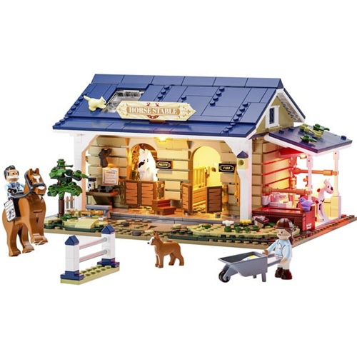 Gradbene kocke Lumibricks Hlev za konje, 973 kos, od 16. let