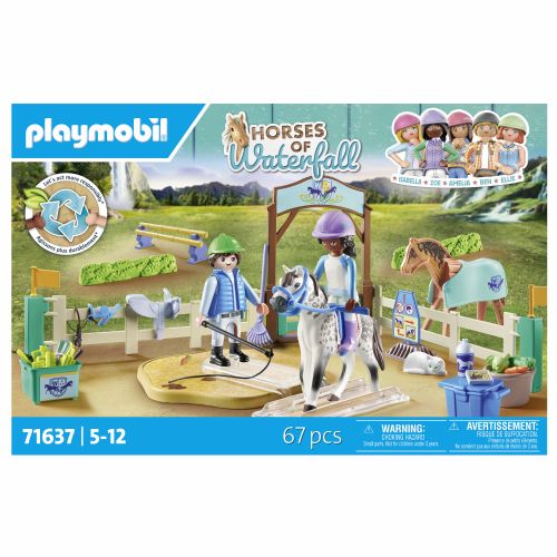 Playmobil Horsees of Waterfall; Sodobna jahalna šola, od 5. let, 67 kos