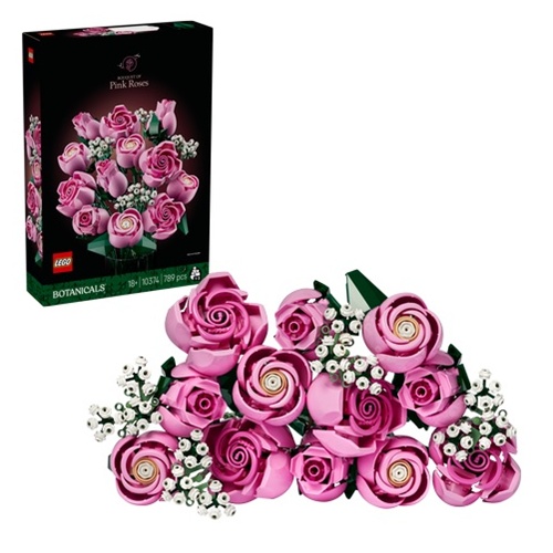 Kocke Lego Botanicals Šopek rožnatih vrtnic, 789 kos, od 18. let (10374)