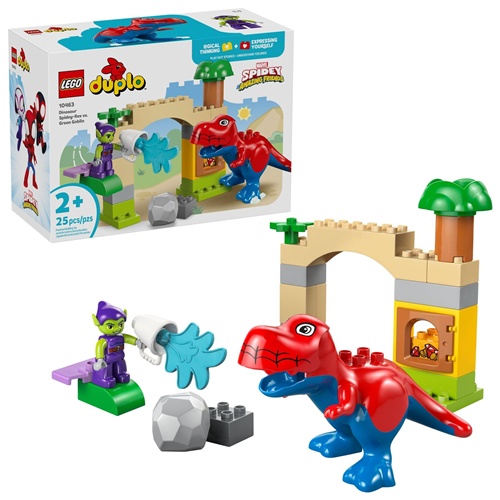 Kocke Lego DUPLO Disney Spidey-Rex proti Zelenemu Goblinu, 25 kos, od 2. let (10463)
