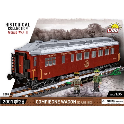 Konstrukcijska igrača Cobi Compiegne Wagon (22. Junij 1940), od 10. let, plastika
