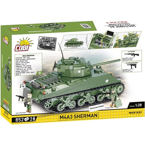 Konstrukcijska igrača Cobi M4A3 Sherman (merilo 1:28)