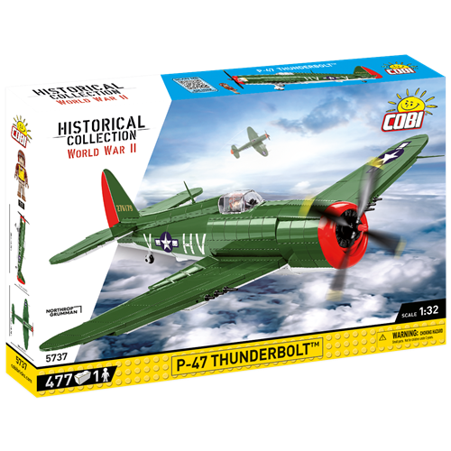 Konstrukcijska igrača Cobi P-47 Thunderbolt, bojno letalo, od 7. let, plastika