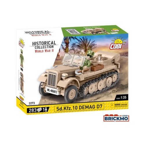 Konstrukcijska igrača Cobi Sd.Kfz 10 Demag D7, 283 kos, od 7.  let