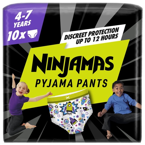 Otroške pižama hlače Ninjamas, 4-7 let, 17-30 kg, 10 kosov