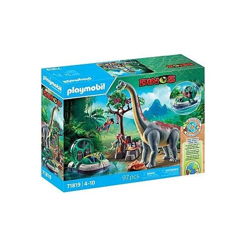 Playmobil Dinos: Brahiozavrovo srečanje z lebdečim plovilom, 97 kos, od 4. let (71819)