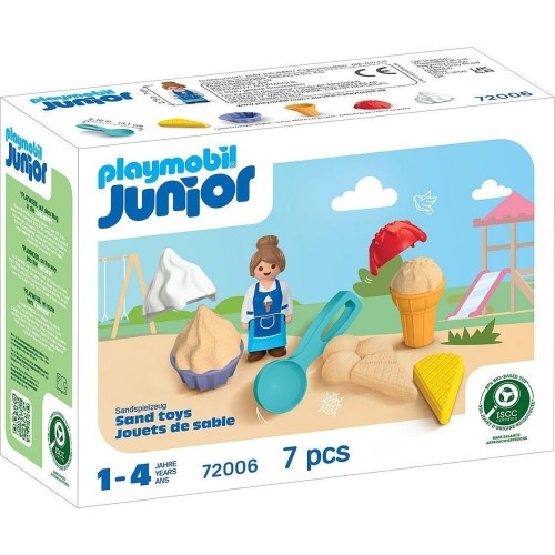 Playmobil Junior: Sladoledarna iz peska, 7 kos, od 1. leta (72006)