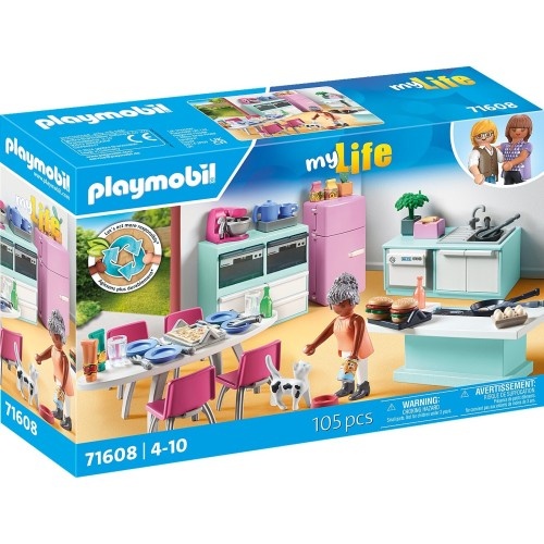 Playmobil My Life: Kuhinja z jedilnico, 105 kos, od 4. let (71608)