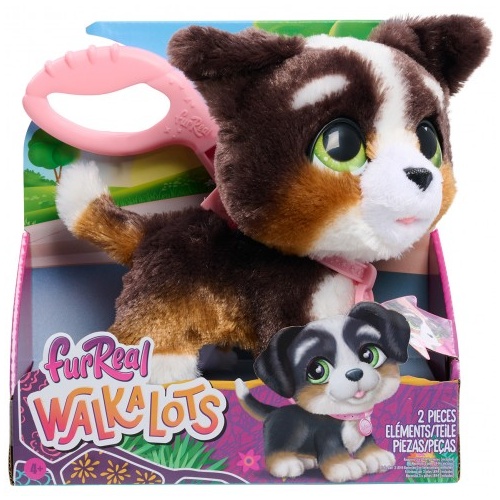 Plišasta igrača Just Play furReal Walks-A-Lot Bernadoodle, zvok, za otroke 4+, dodatki, 3x AG13 baterije