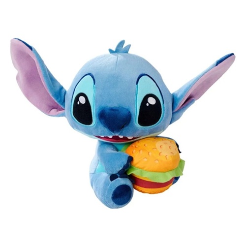Plišasta igrača Simba-Dickie Disney Stitch z burgerjem (25 cm)