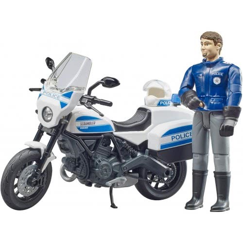Policijski motor Bruder Ducati, modra/bela