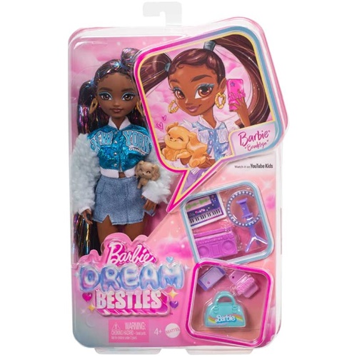 Punčka Barbie Dream Besties Brooklyn in dodatki
