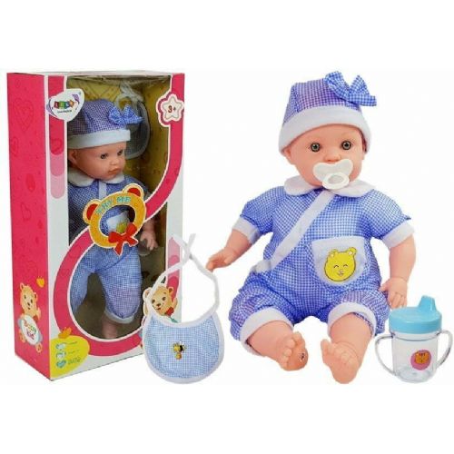 Punčka modra oblačila 45cm