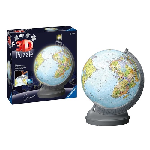 Puzzle 3D Ravensburger: Globus z lučko, 540 kosov