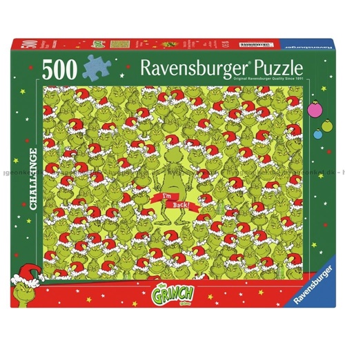 Puzzle Ravensburger: Merry Grinchmas Challenge, 500 kosov, od 10. let