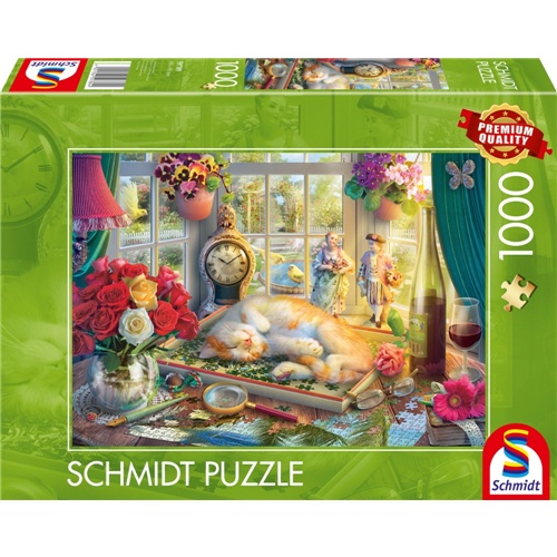 Puzzle  Schmidt Games Čas z mačko (1000 kosov), od 12. let