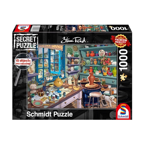 Puzzle Schmidt: Secret Puzzles - Artist Studio, 1000 kosov, od 12. let