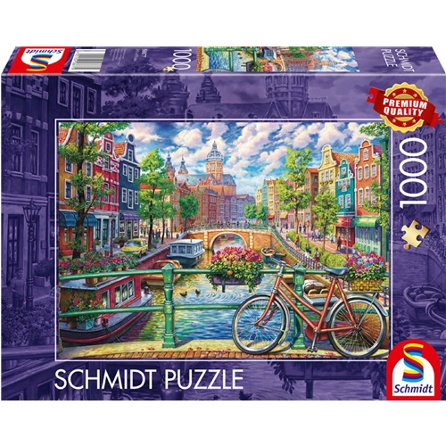 Puzzle Schmidt Spiele Amsterdam Canal 1000 delov, za starost 12+, za najstnike in odrasle