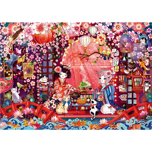 Puzzle Schmidt Spiele Japonski čajni obred 500 kosov, karton, za najstnike in odrasle, starost 10+
