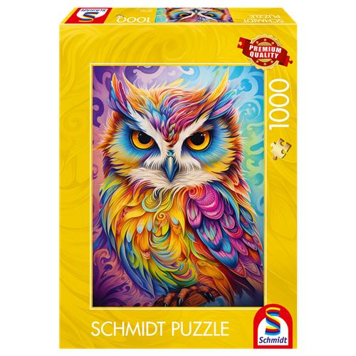 Puzzle Schmidt Spiele: Sova v papigi (1000 kosov), od 12. let