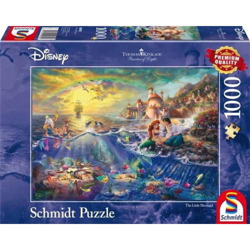 Puzzle Schmidt Spiele Thomas Kinkade: Disney Ariel, 1000 delov, 69,3 x 49,3 cm, za starost 12+