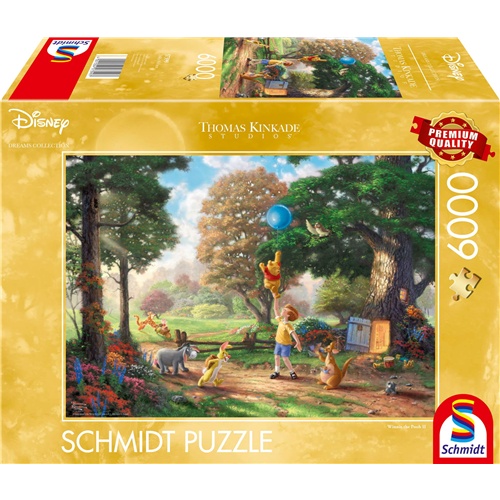 Puzzle Schmidt Spiele Thomas Kinkade Studios Disney Dreams Winnie the Pooh II, 6000 kosov, za mladino, 12+