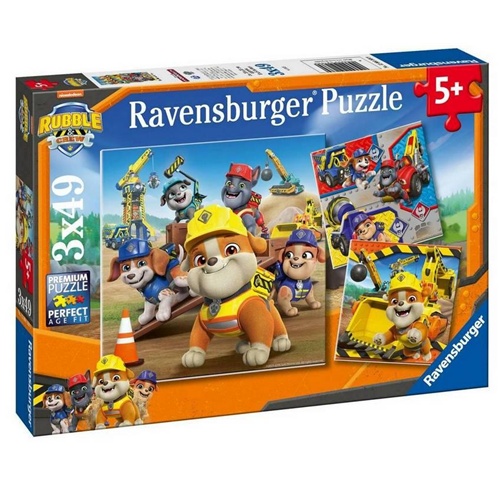 Sestavljanka Ravensburger: Crew Work Vehicles (3x 49 kosov), od 5. let