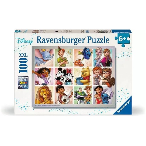 Sestavljanka Ravensburger: Disney z več liki (100 kosov), od 6. let
