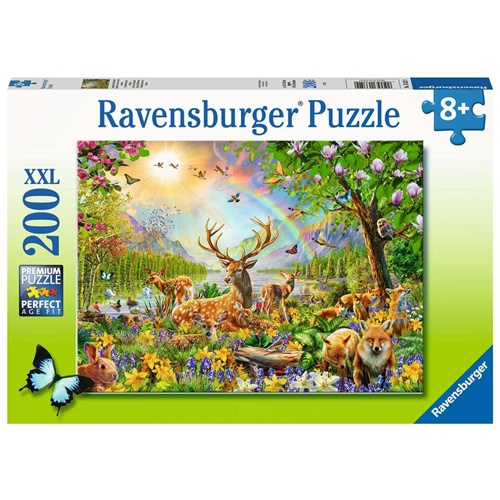 Sestavljanka Ravensburger: Graciozna družina jelenov (200 kosov), od 8. let