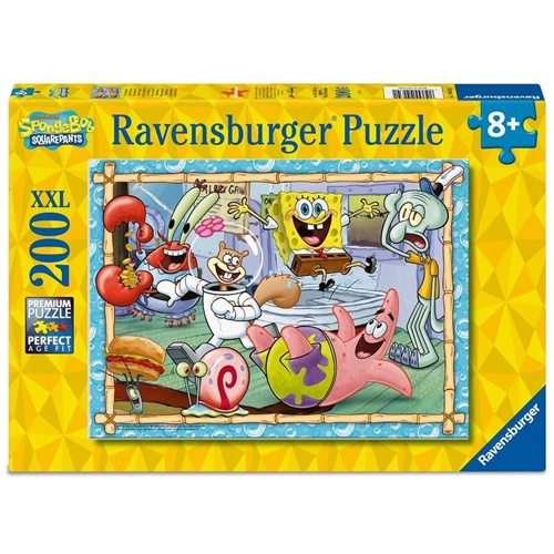 Sestavljanka Ravensburger: Nove dogodivščine v Bikini Bottomu, 200 kosov, od 8. let