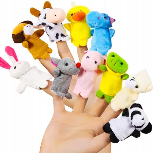 Set 10 naprstnih plišastih živali - lutk