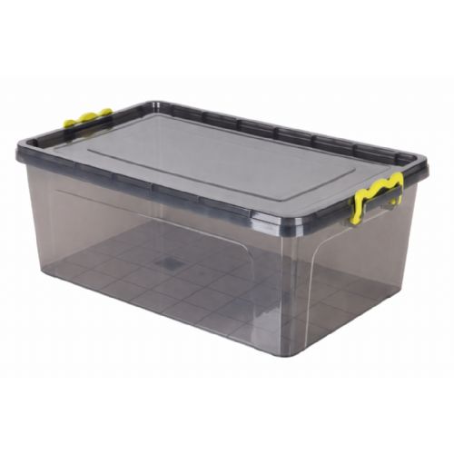 Škatla za shranjevanje Trak Termo 55 l, s pokrovom, 58,6 × 39 × 35,5 cm, dimljene barve