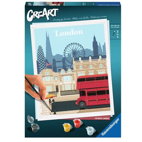 Slikanje po številkah CreArt - Colorful London, od 12. let