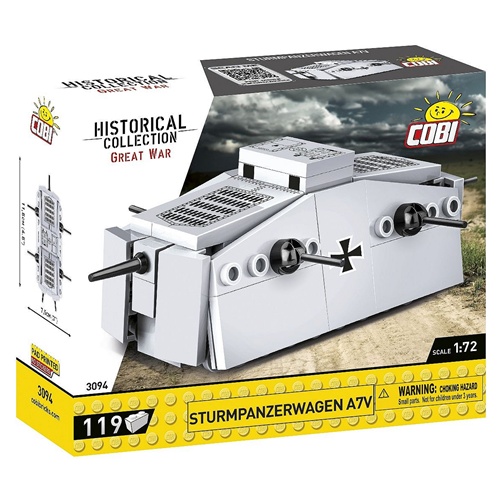 Tank Cobi A7V (merilo 1:72), 119 kos, od 9. let