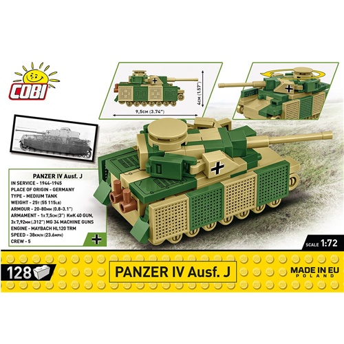 Tank Cobi Panzer IV Ausf. J  (merilo 1:72), 128 kos, od 6. let