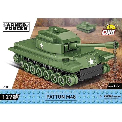 Tank  Cobi Patton M48 (merilo 1:72), 127 kos, od 6. let
