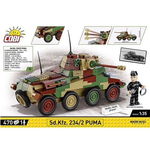Tank Cobi Sd.Kfz. 234/2 Puma (merilo 1:35), 470 kos, od 7. let