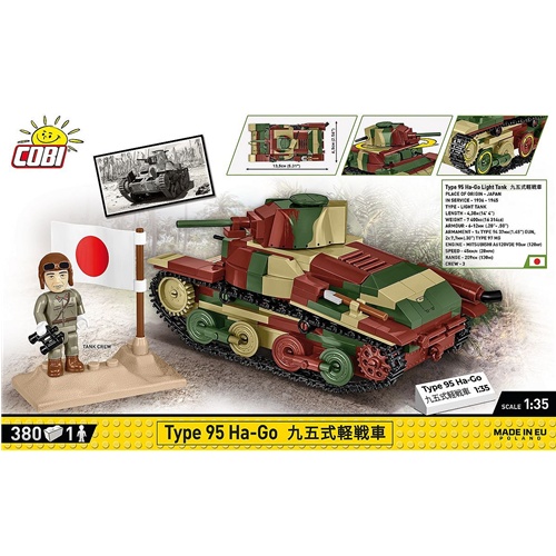 Tank Cobi Type 95 Ha-Go (merilo 1:35), 380 kos, od 8. let