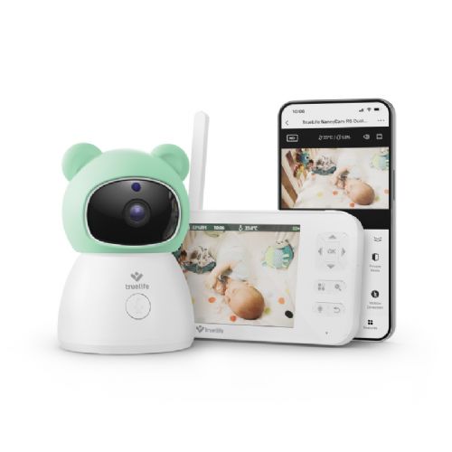 Videovaruška TrueLife NannyCam R6 Dual Smart, 2K ločljivost, 5" LCD zaslon, Wi-Fi + enota, SmartTrack, SmartCare