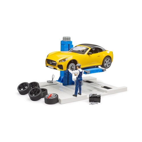 Vozilo Bruder bworld Car Service Center + Bruder Roadster