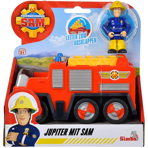 Vozilo s figuro Sama Simba-Dickie gasilec Sam Jupiter  (rdeče/rumeno)